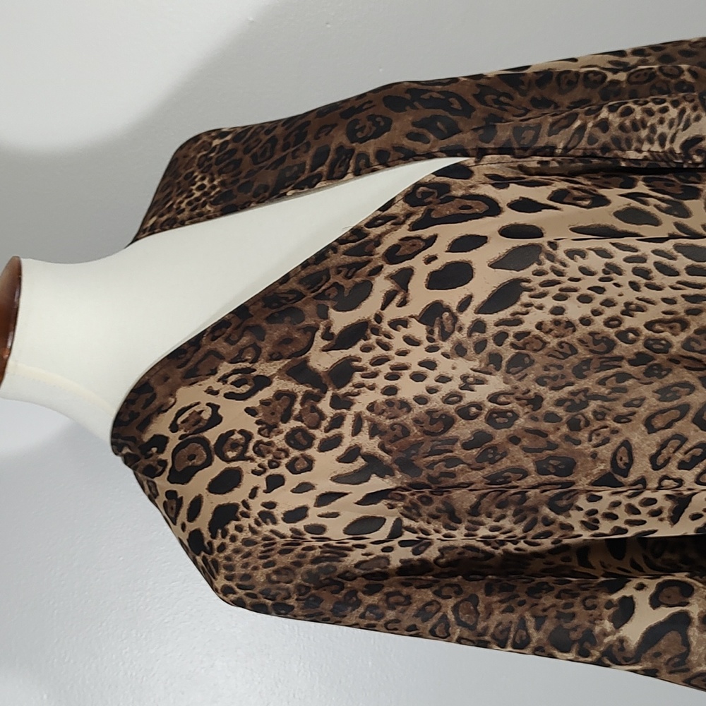 Top: Animal Print Kimono Ruana Wrap